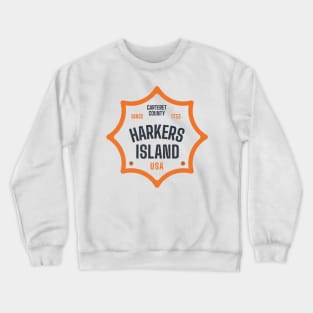 Harkers Island, NC Summertime Vacationing Sun Signs Crewneck Sweatshirt